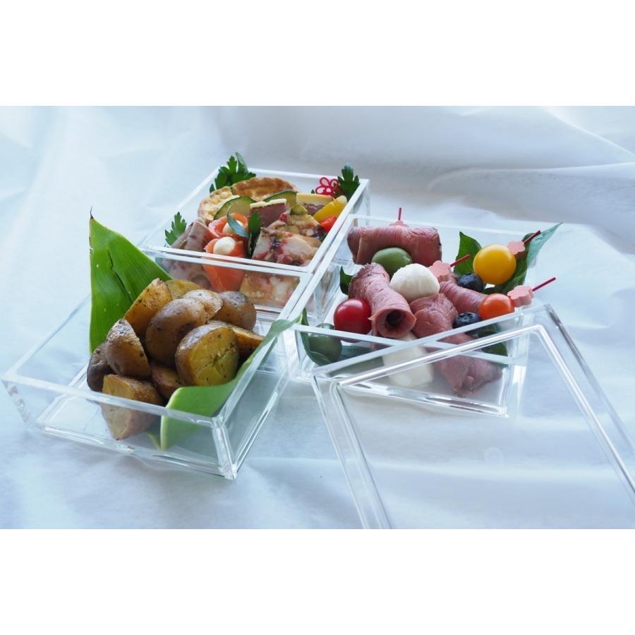 アクリル 重箱 ( Sサイズ ) 3段重 クリア JPD J Product Design 透明