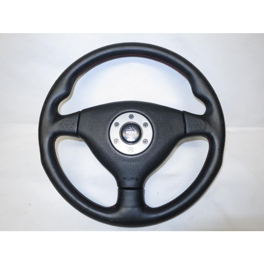 エボVI ランエボ6 CP9A 純正 momo モモ 革 ステアリング ハンドル エア