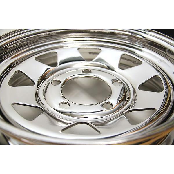 K-LITE 13インチ鉄ホイール アルミクロームメッキ 5穴 114.3 13inch
