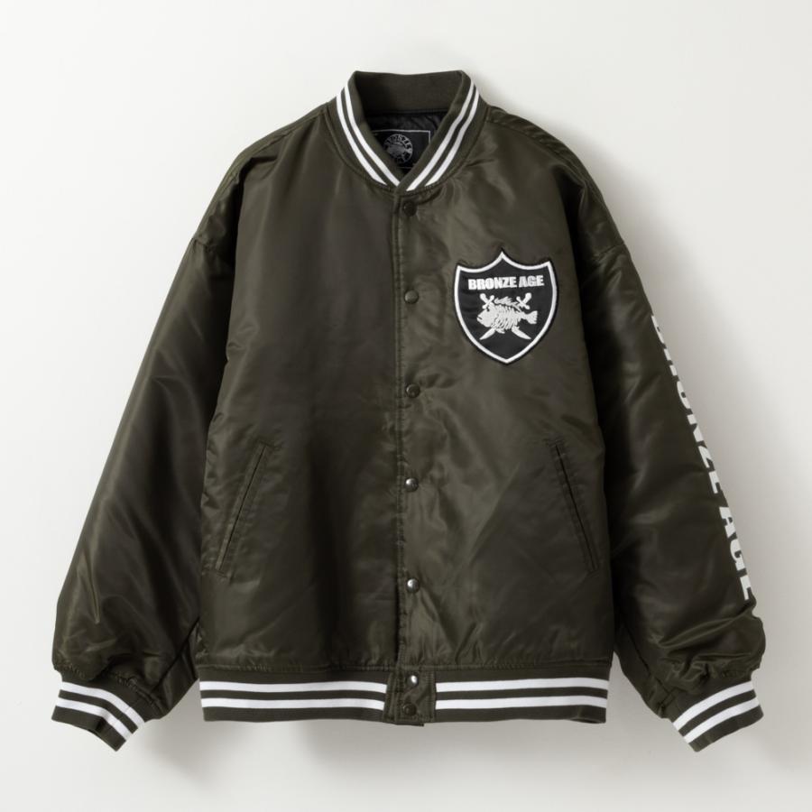 BRONZE AGE（ブロンズエイジ） スタジャン メンズ ゆったり ロゴ 刺繍