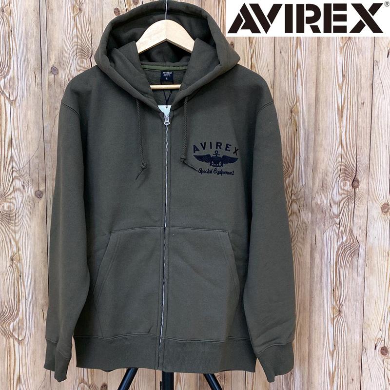 AVIREX（アヴィレックス） バーシティ ロゴ スウェット ZIPパーカー