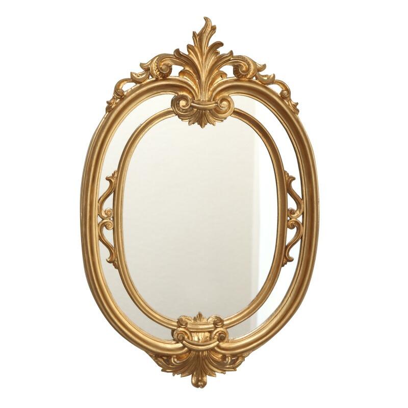 クラシック調フレーム 楕円 大 ウォールミラー ゴールド / イタリア製