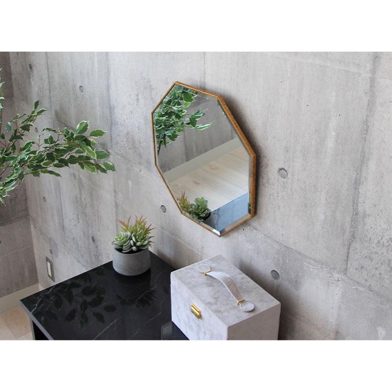 マナベインテリアハーツ ミラー 鏡 八角 八角形 壁掛け ウォールミラー