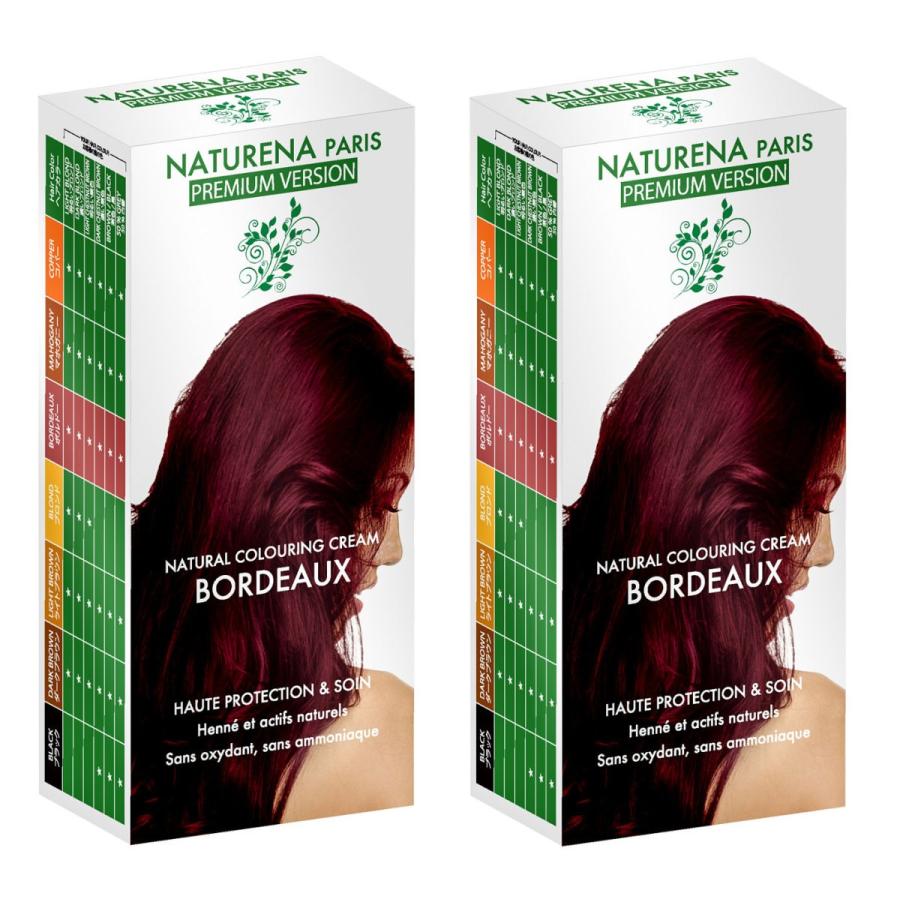 白髪染め ヘアカラーリングクリーム カラートリートメント ボルドー 2