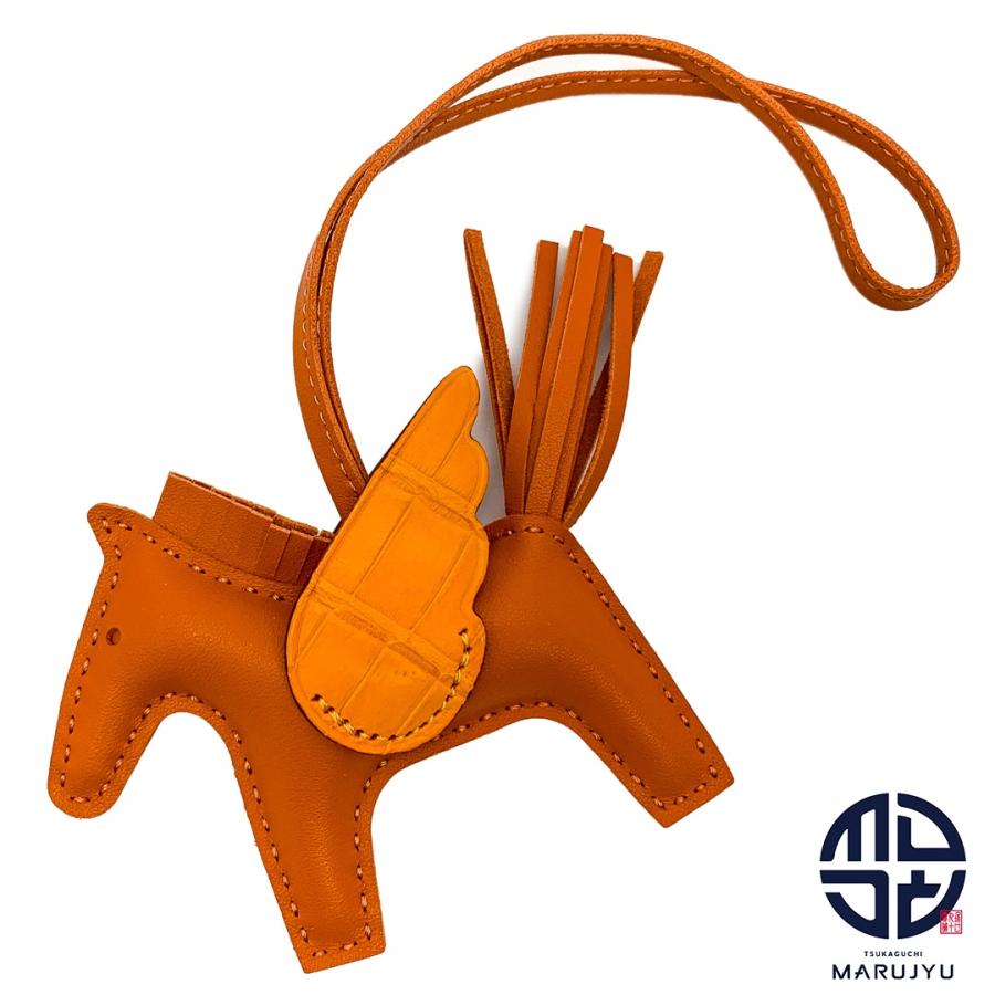 HERMES エルメス クロコダイル ロデオチャーム ペガサスPM タッチ U