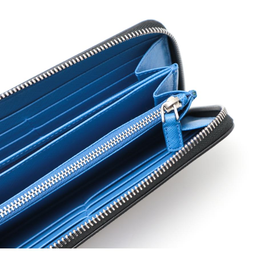 PRADA（プラダ） バイカラー サフイアーノ メンズ ジッピーウォレット