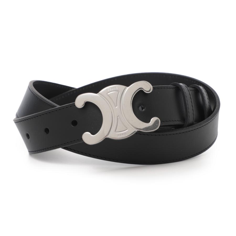 CELINE（セリーヌ） ベルト LARGE TRIOMPHE BELT ブラック メンズ