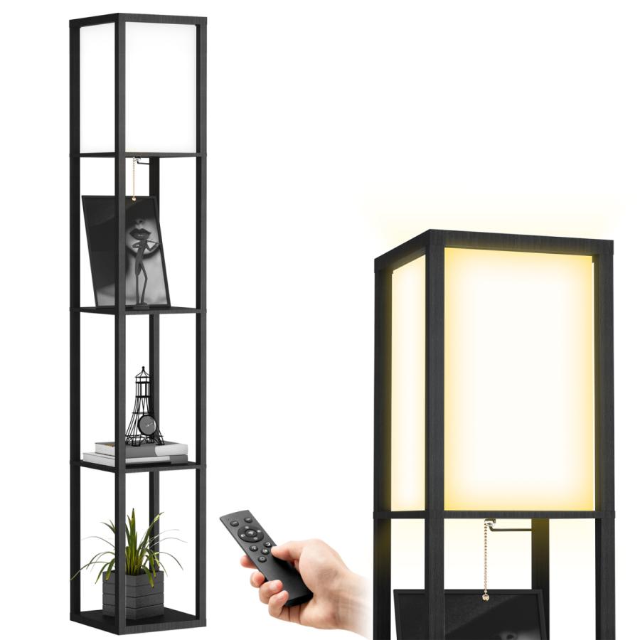 フロアライト おしゃれ 北欧 ライト フロアランプ LED ラック付き 棚