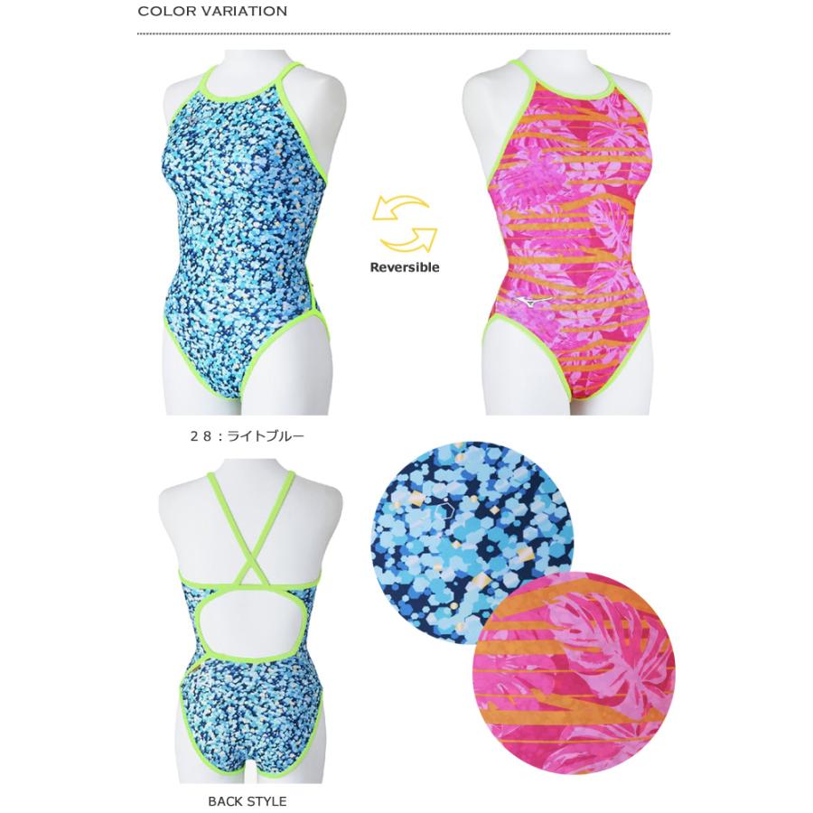 Mizuno スポーツ用水着 カラフルストライプ Mizuno スポーツ用水着