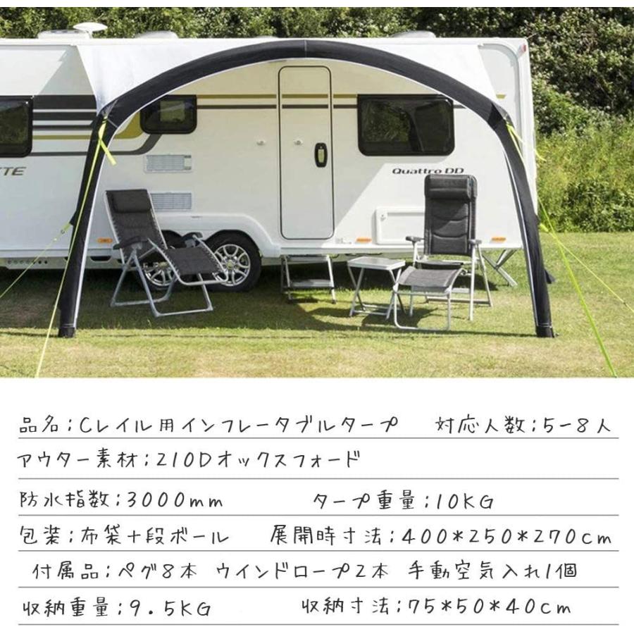 インフレータブル オーニングタープ キャンピングカー オーニング C