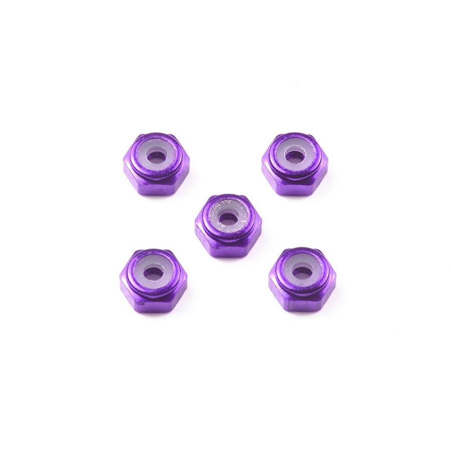 ミニ四駆 タミヤ 95555 2mmアルミロックナット （パープル5個） : グる
