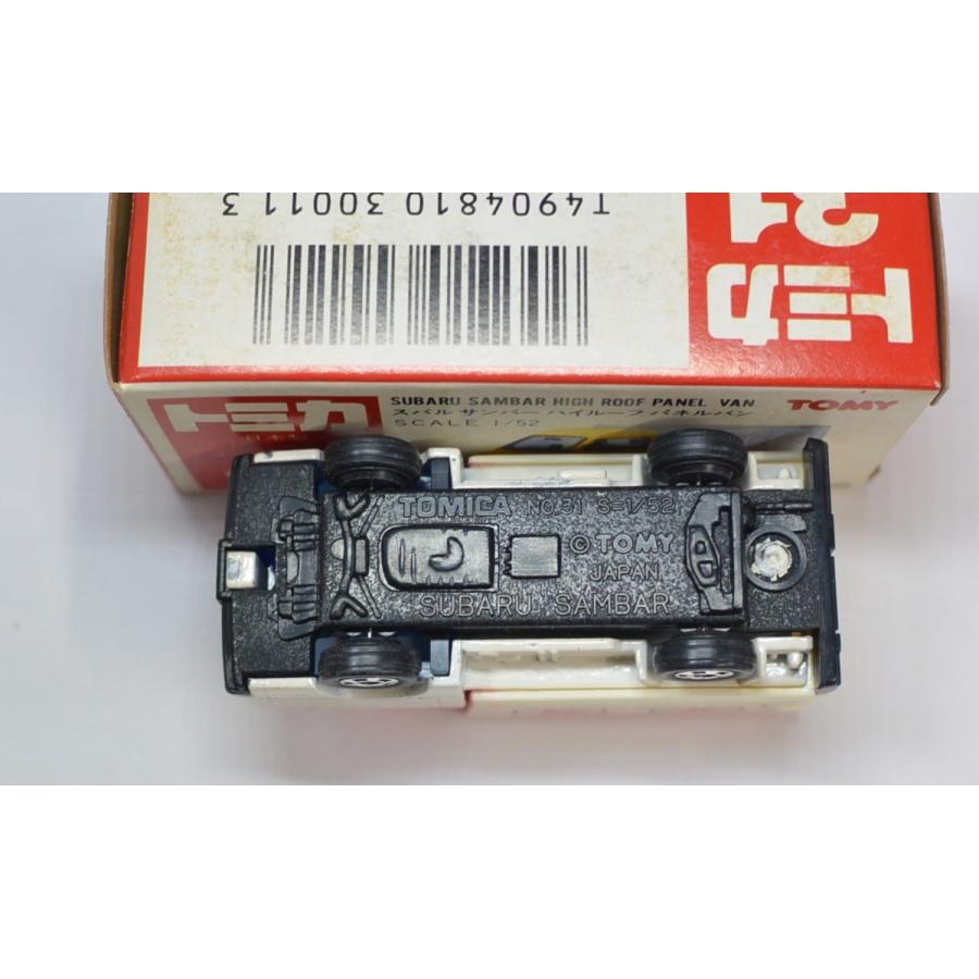 トミカ 日本製 31 スバル サンバー ハイルーフ パネルバン 1/52 赤帽