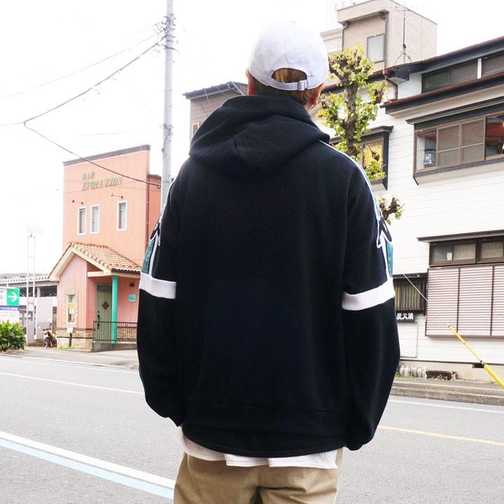 Kappa（カッパ） パーカー BIG BANDA HALF ZIP HOODIE ブラック 黒
