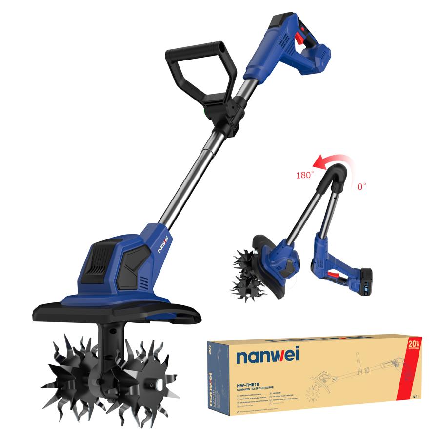 NANWEI コードレス耕運機 充電式耕うん機 マキタ18Vバッテリー対応