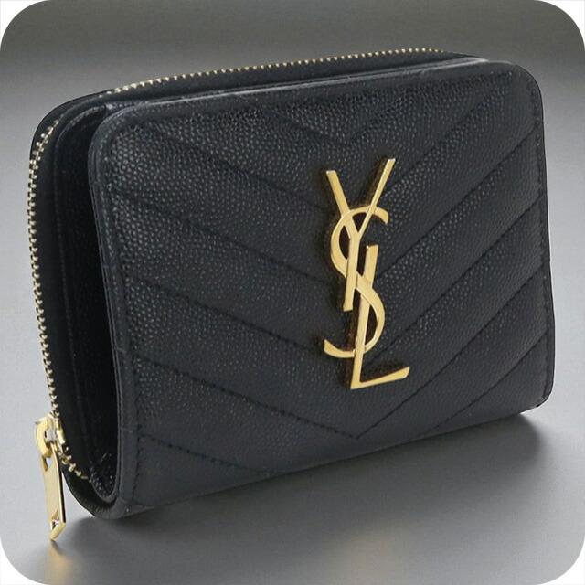 SAINT LAURENT 中古 サンローラン 二折財布小銭入付き レディース