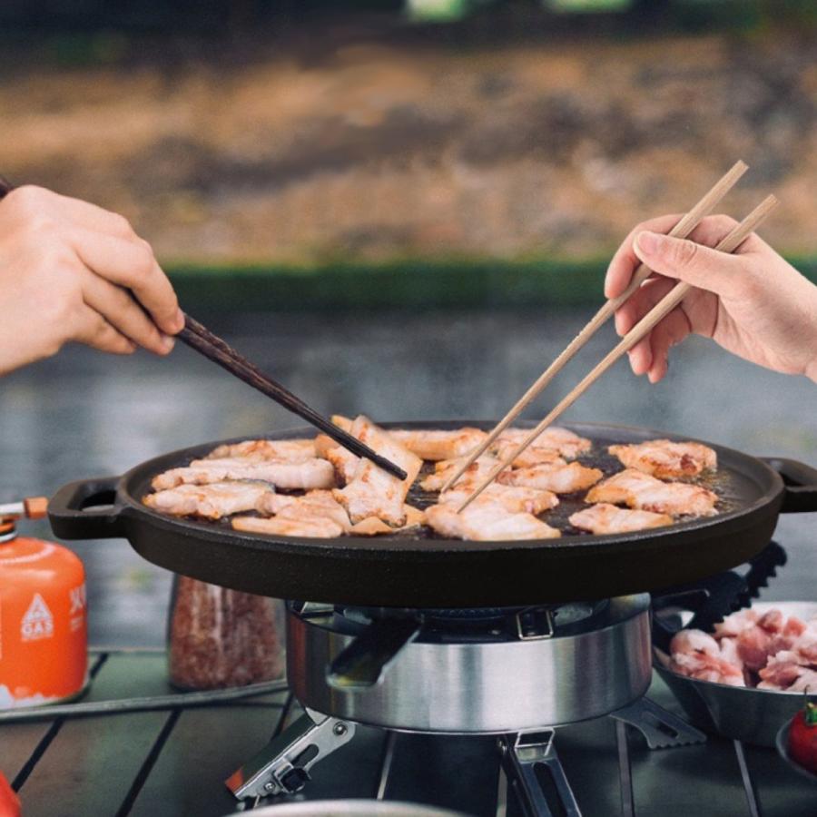 グリルパン スキレット アウトドア 両面 鉄鍋 30cm グリル プレート
