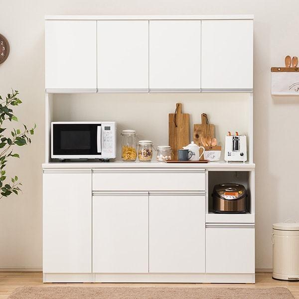 ニトリ（NITORI） 幅150cm 食器棚(レジューム 150TF-H WH/150TL-R WH