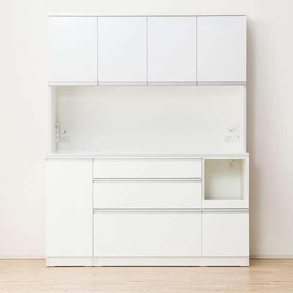 ニトリ（NITORI） 幅150cm 食器棚(レジューム 150TF-H WH/150QL-R WH