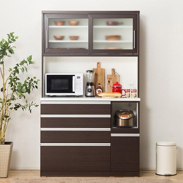 ニトリ（NITORI） 幅120cm キッチンボード( レジューム120-2TG-S DBR