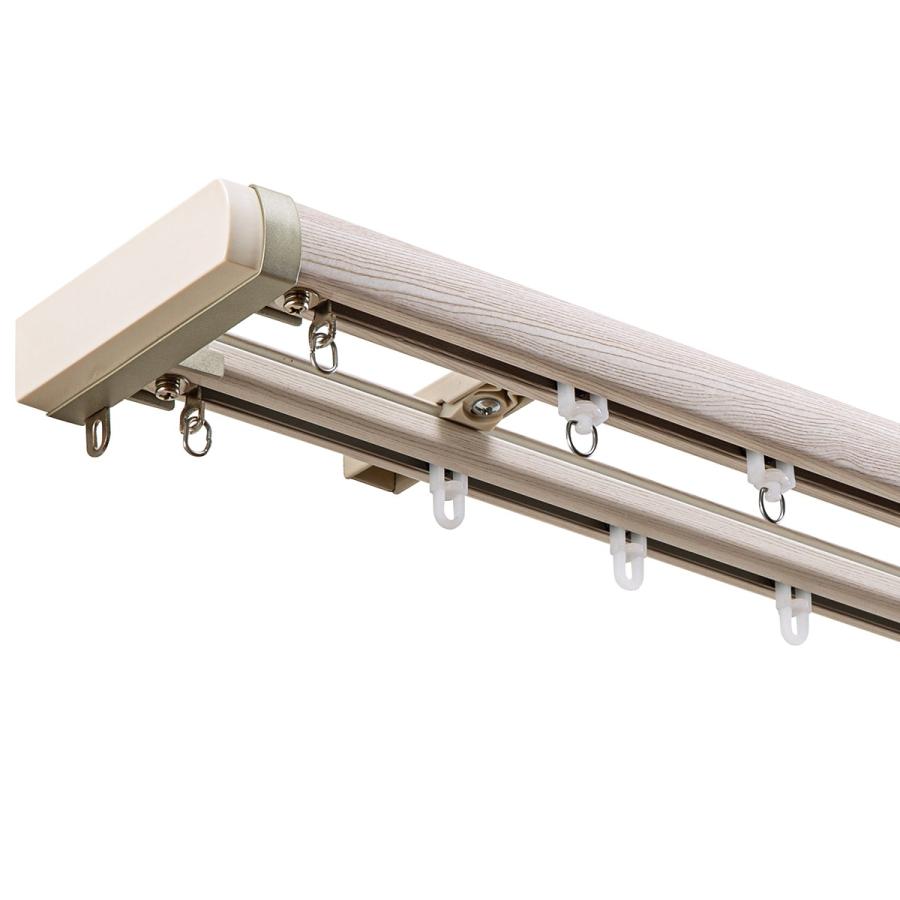 ニトリ（NITORI） 伸縮式 木目調静音カーテンレール(KR4 WH 3M/W