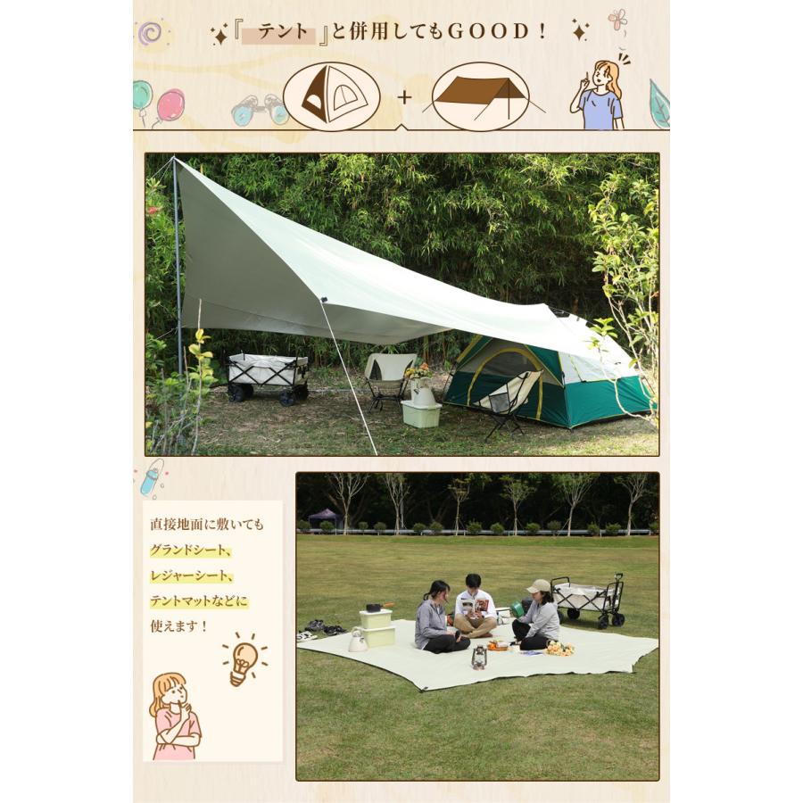 NIKSA ヘキサタープ 4.2m*4.1cm*2.4m セット ポール付き タープテント