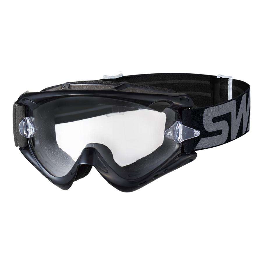 SWANS（スワンズ） MX-RUSH-PET BK/G ダートゴーグル ブラック×グレイ