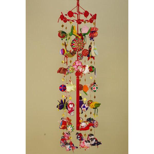 柳川さげもん美草 初雛のつるし飾り正式型 極上 正絹51さげ飾り : 柳川