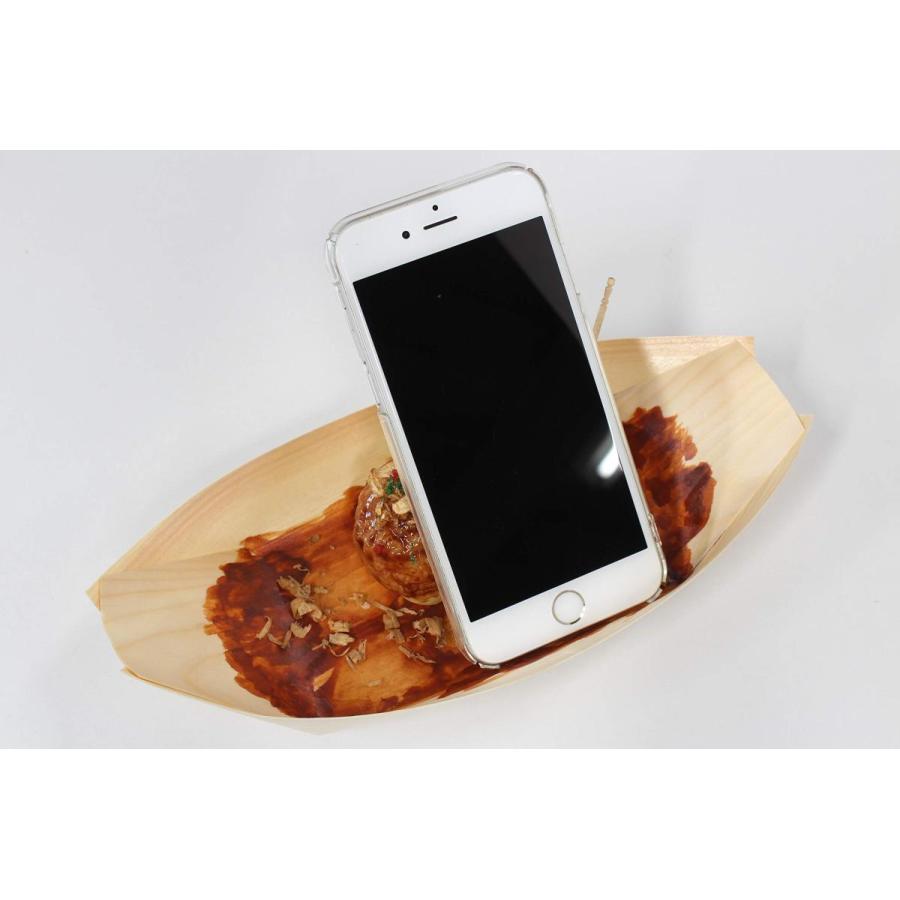食品サンプル たこ焼き舟盛り食べかけ スマホスタンド スマートフォン