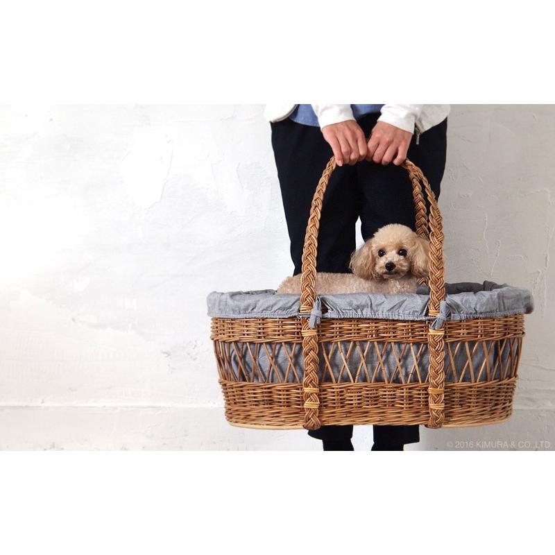 ペット カゴ バスケット ペットキャリー 手提げバスケット 手編み