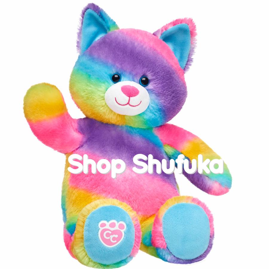 ビルドアベア ネコ ぬいぐるみ レインボー 虹色 日本未発売 アメリカ