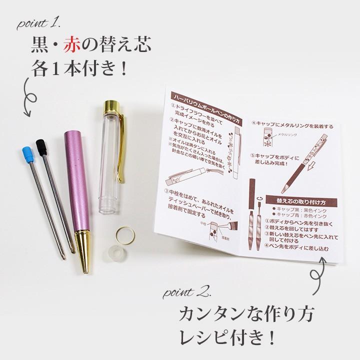 クラフトハートトーカイ ハーバリウムボールペン 本体 6色（交換芯2本
