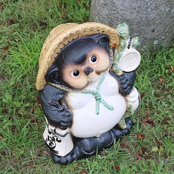 信楽焼 13号福ひねり狸 たぬき タヌキ 開運 縁起物 可愛い 陶器 商売