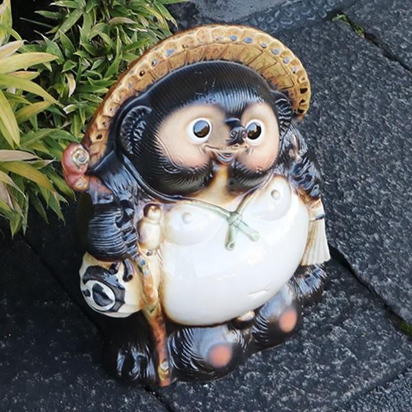 信楽焼 13号福ひねり狸 たぬき タヌキ 狸 開運 縁起物 可愛い 陶器