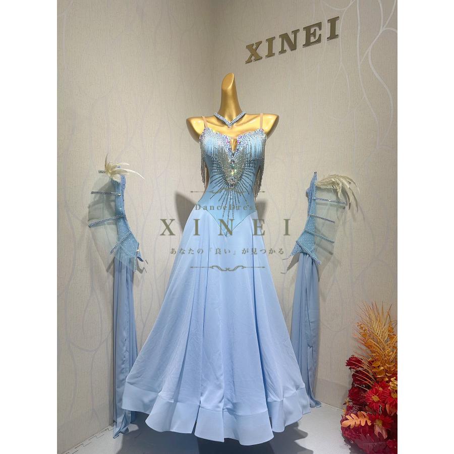 社交ダンスドレス ラテンドレス モダンドレス ロングスカート ダンス