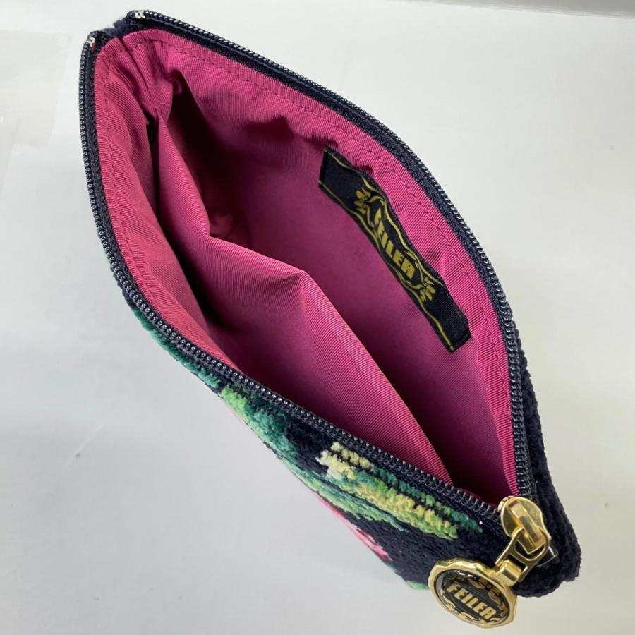 feiler（フェイラー） ポーチ ローズアダージョ 紺 ネイビー ROA