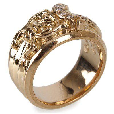 CHROME HEARTS DAGGER RING PAVE DIAMOND GOLD クロムハーツ ダガー