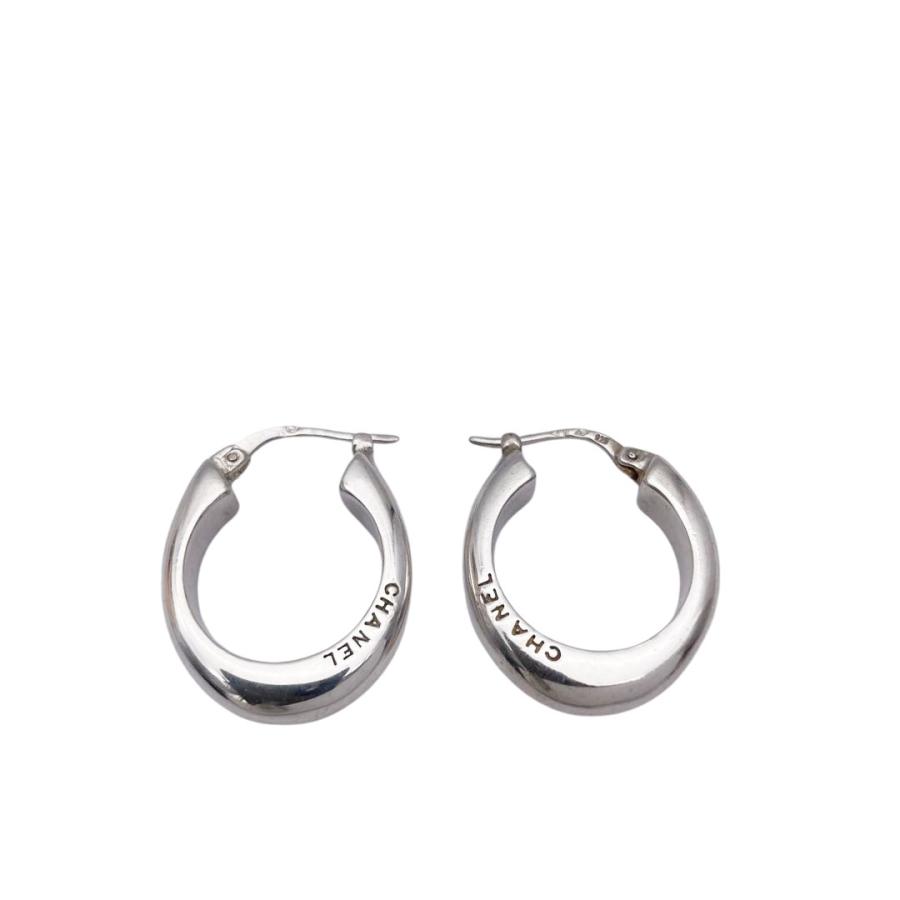 CHANEL（シャネル） フープピアス ロゴ 925 シルバー ヴィンテージ