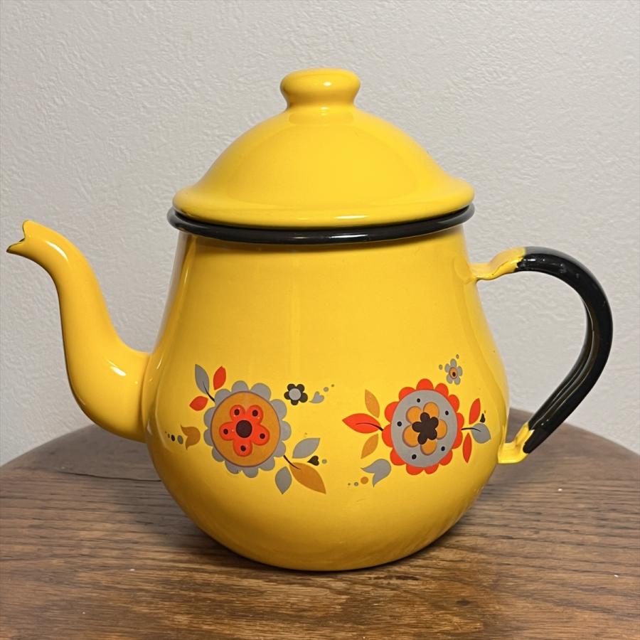 ヴィンテージ 昭和レトロ 花柄 DECORA WARE デコラウェア ホーロー