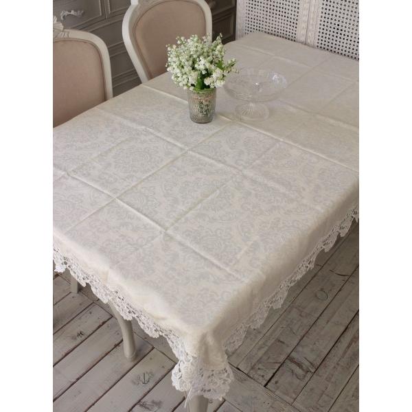 テーブルクロス はっ水 4人掛けテーブル レース 撥水 120×160cm