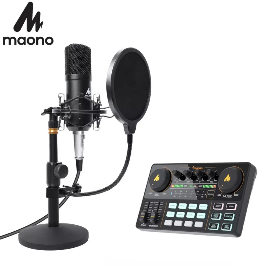 maono マイク、オーディオインターフェイスセット AU-AM200-S6 Amazon