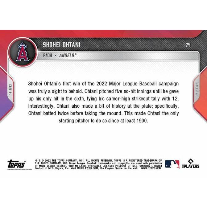 大谷翔平 2022 MLB TOPPS NOW Card 74 2022.4.20 トップス カード