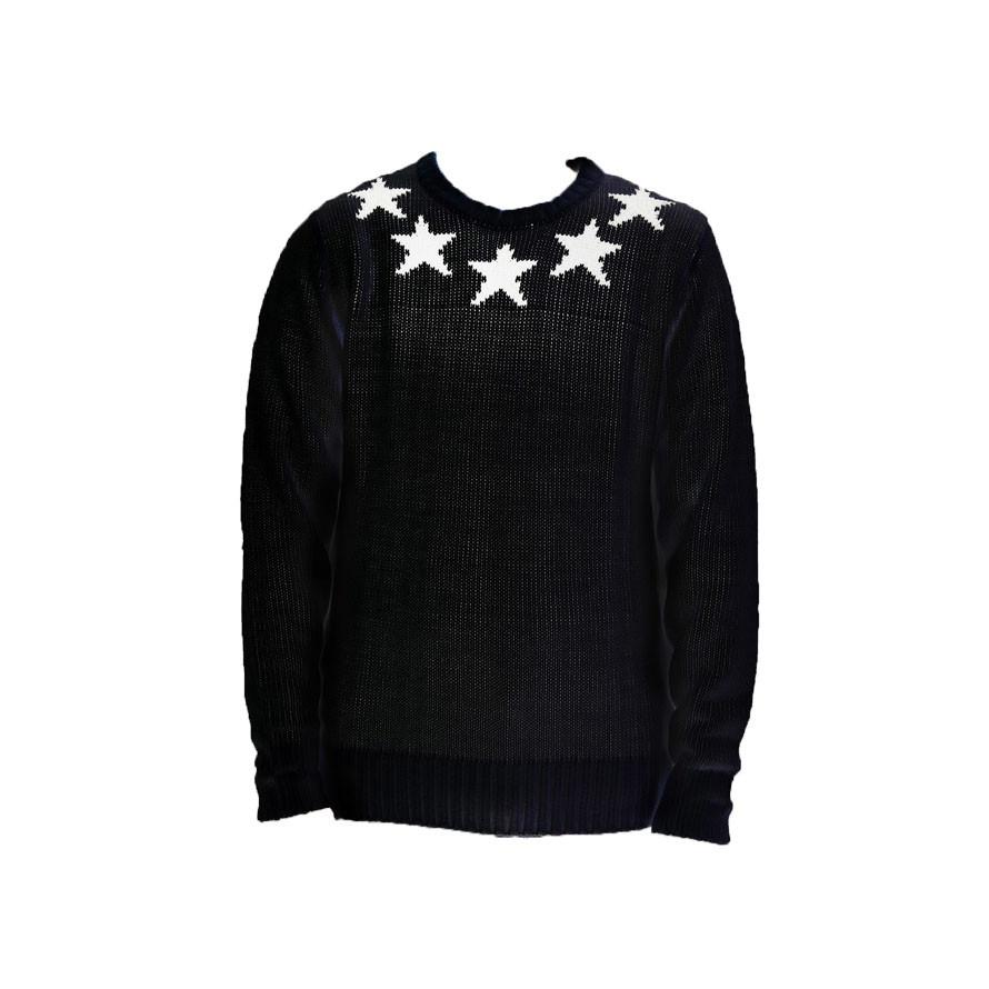 大きいサイズ ニット セーター メンズ ジャカード 星柄 アクリル