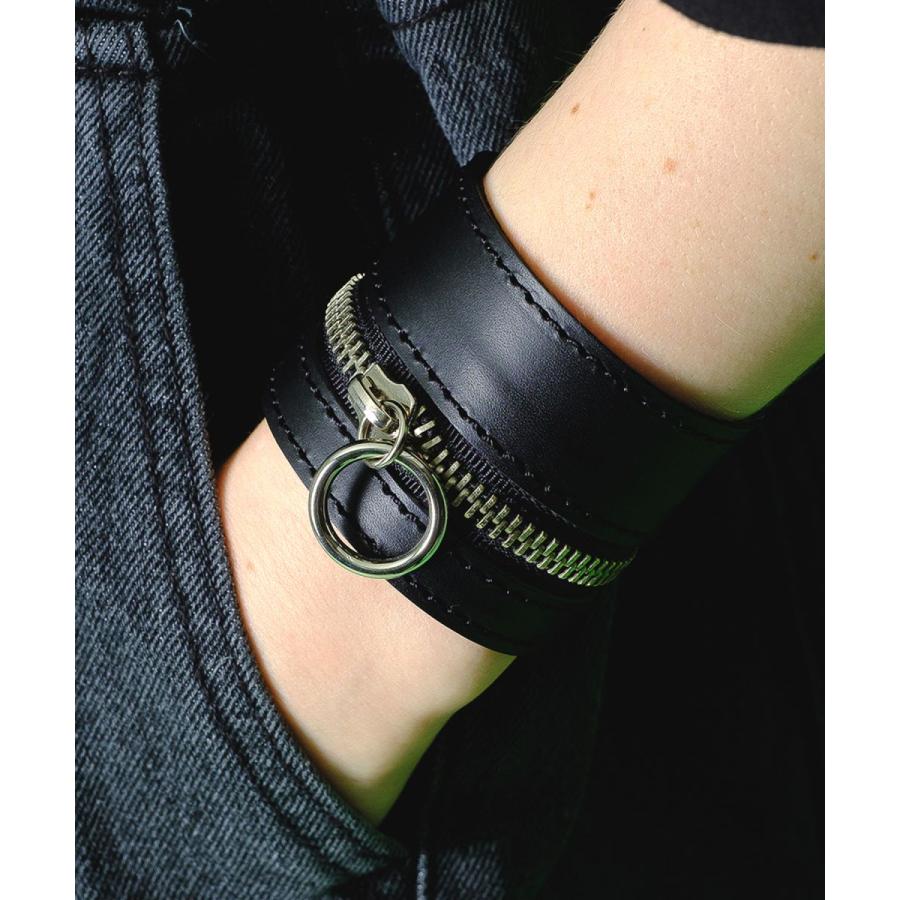 リングジップ ブレスレット メンズ レザーブレスレット レディース 革