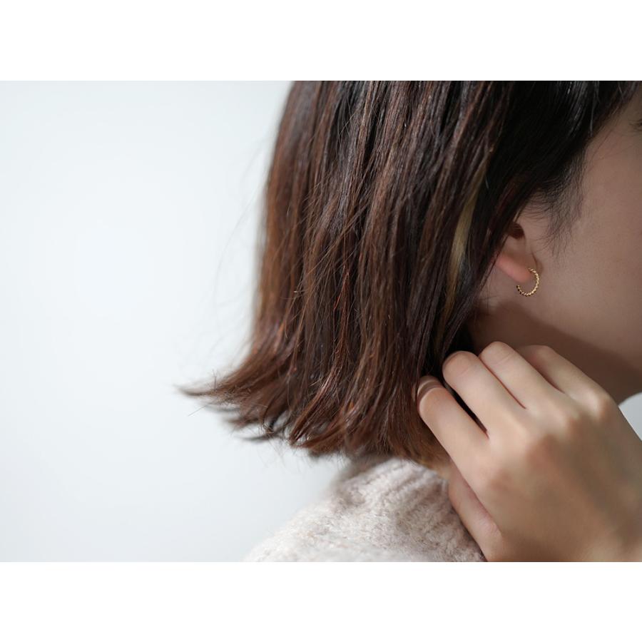 K18 ツイスト ピアス フープピアス K18ゴールド 18k 18金 地金 pierce