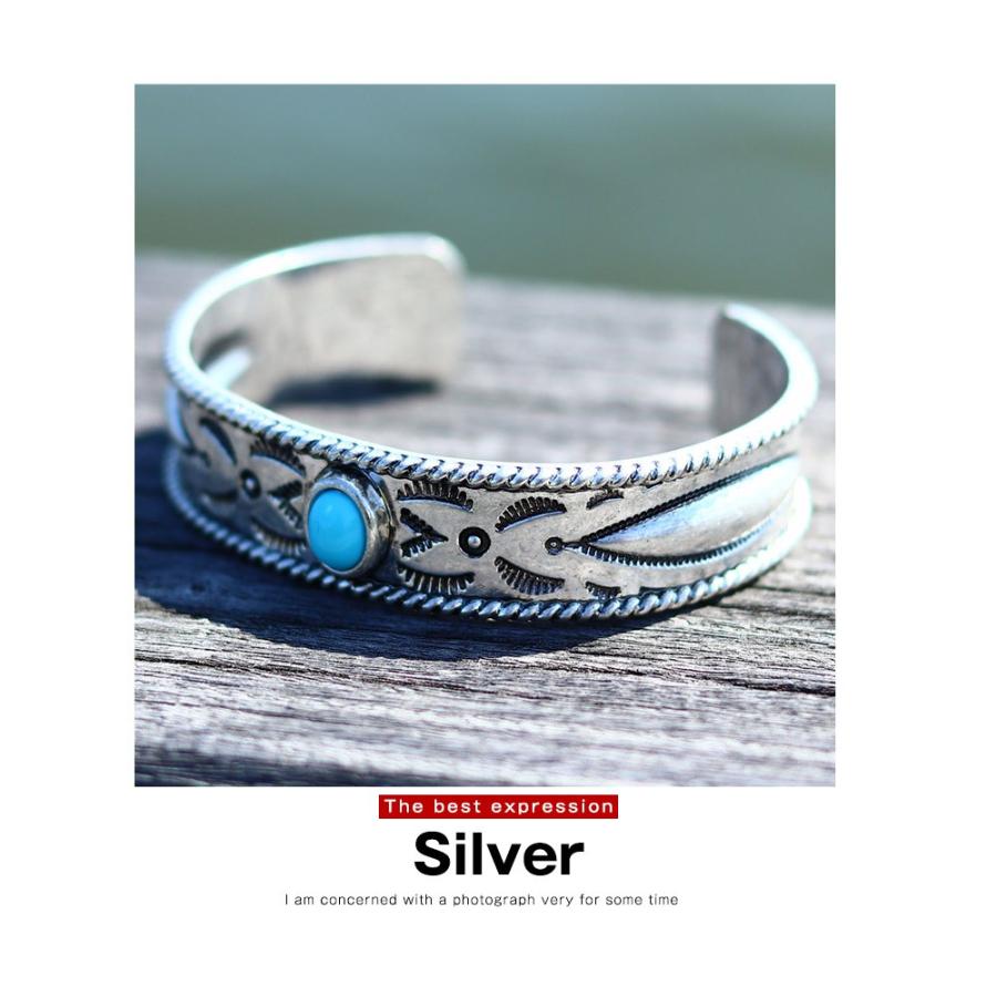 ネイティブターコイズバングル ブラス インディアンジュエリー 真鍮