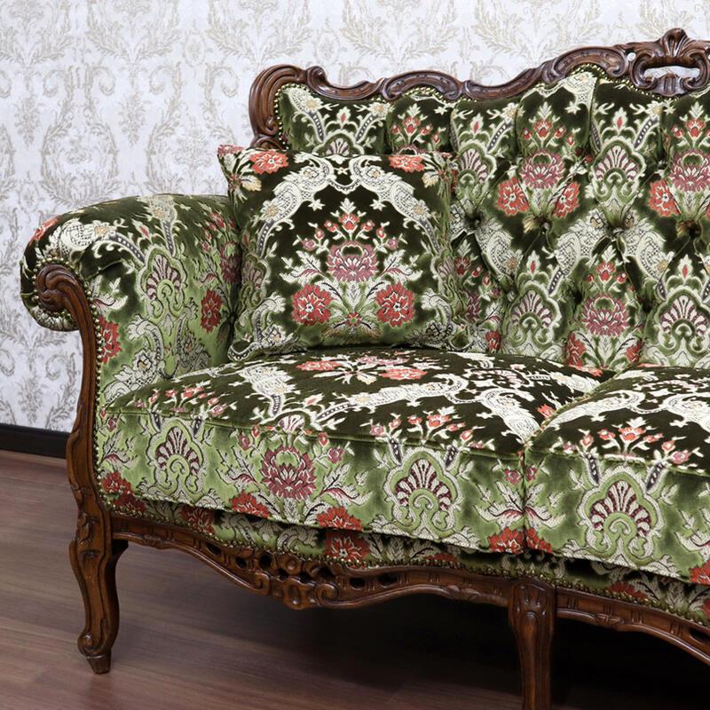 イタリア製 金華山織 2Pソファ クラシック アンティーク モビリ