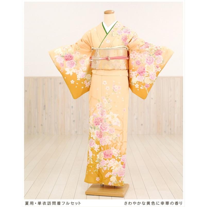 夏用 訪問着レンタル 単衣 結婚式 sh1003 七五三 お宮参り 着物