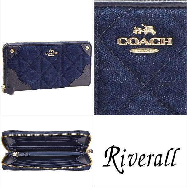 COACH（コーチ） 財布 長財布 デニム レディース ラウンドファスナー