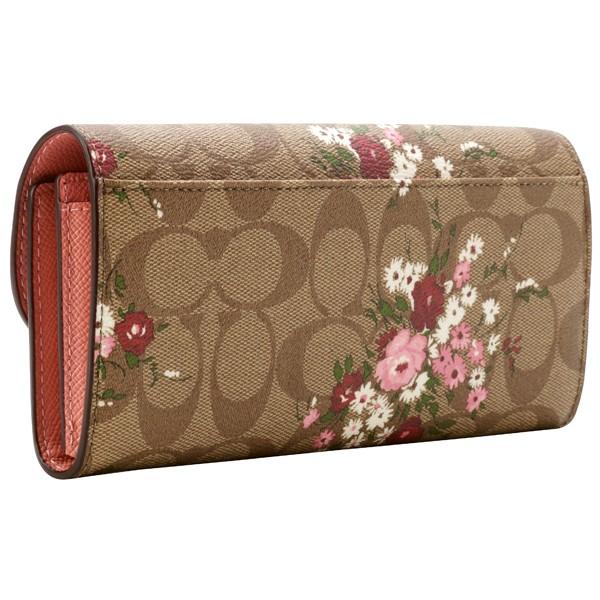 COACH（コーチ） 長財布 二つ折り シグネチャー 花柄 f29395