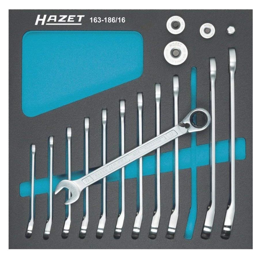 Hazet ハゼット 163-186/16 ラチェットコンビネーションレンチ12本